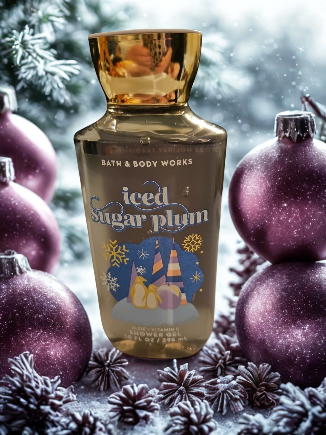 Bath & Body Iced Sugar Plum Shower Gel  - 8 fl. Oz. Scent of the Holidays