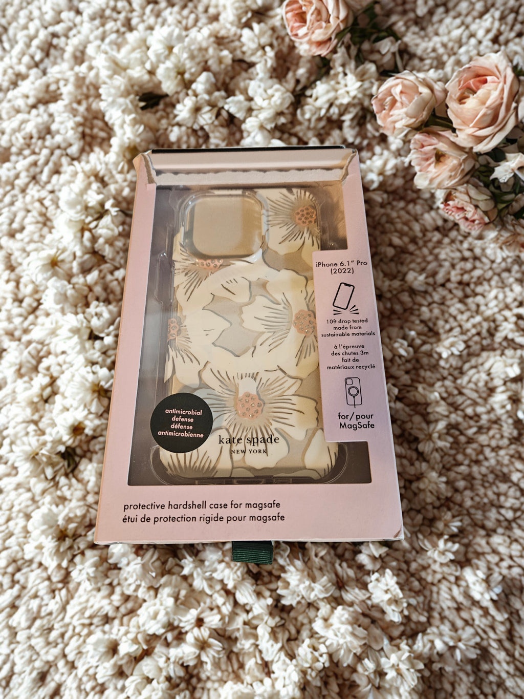 Kate Spade Hollyhawk Floral iPhone 15 Pro Max case with MagSafe - Box Open