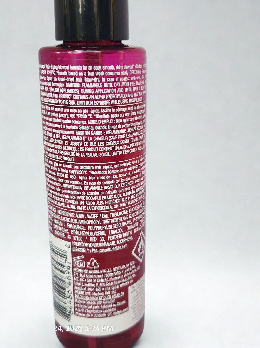 Redken Quick Blow Out Flash Drying, 450°F/230°C Heat Protecting Spray 4.2 fl. oz.