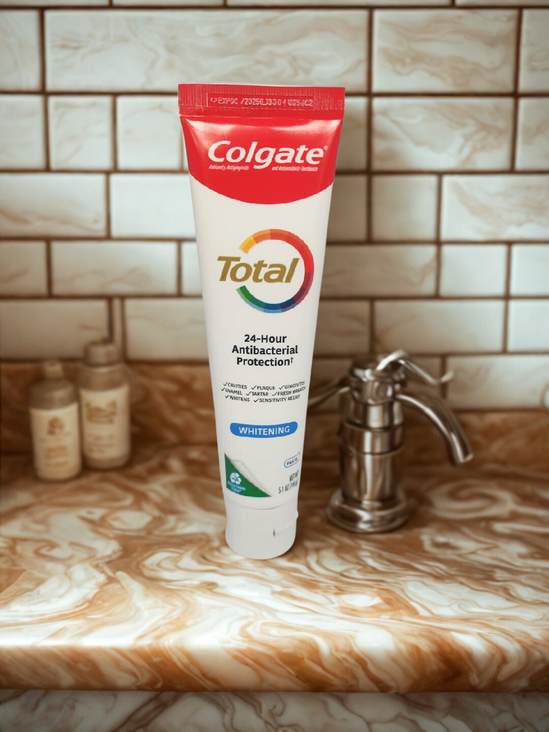 Colgate Total 24 HR Bacterial Protection Whitening Toothpaste - 5.1 oz.