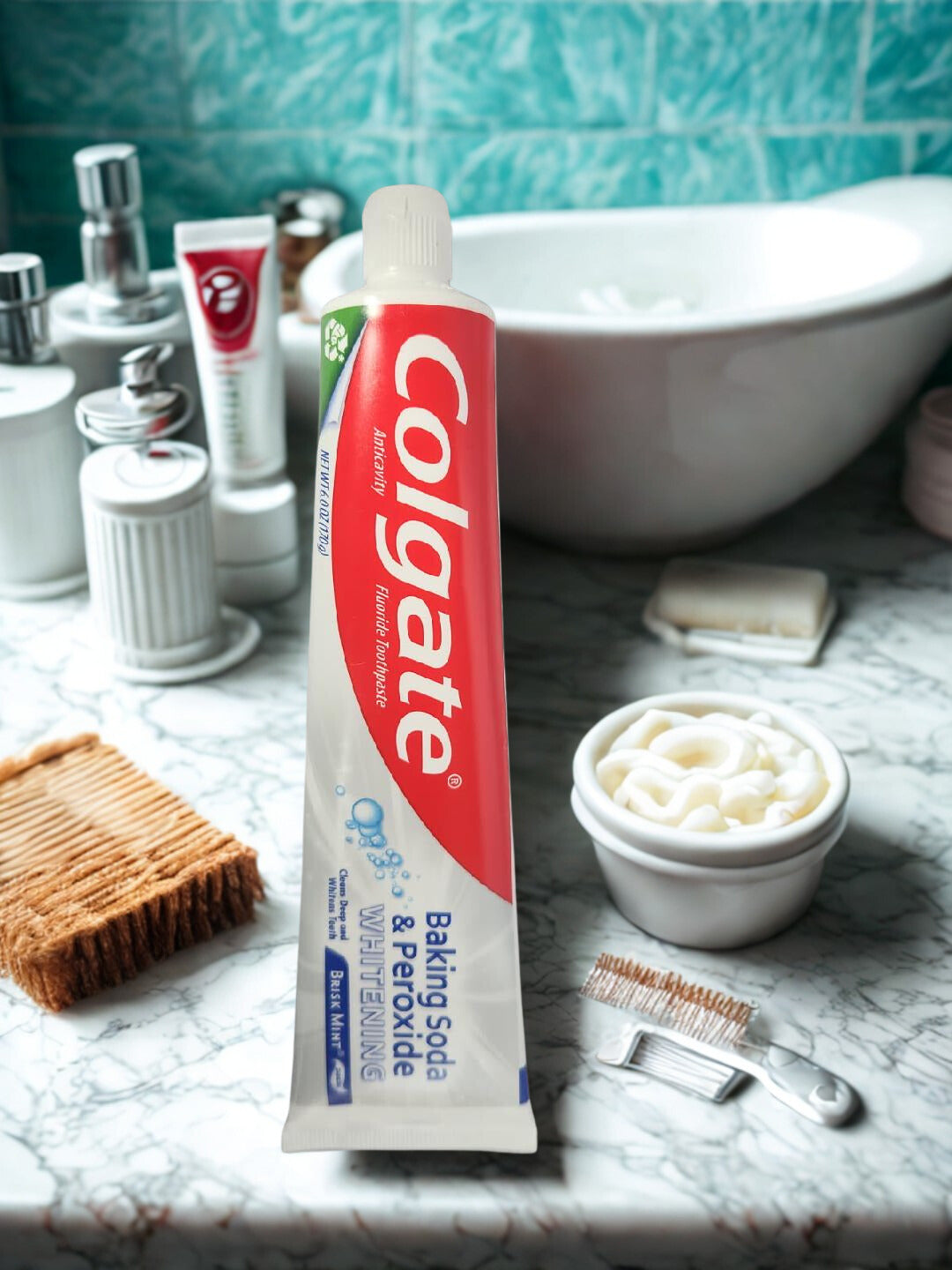 Colgate Baking Soda & Peroxide Whitening  Brisk Mint Toothpaste - 6.0 oz.