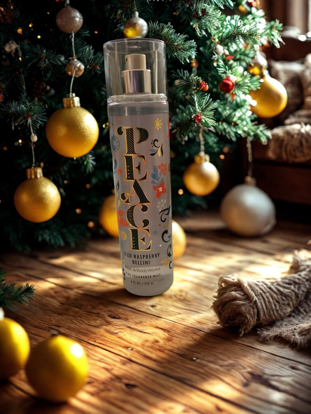 Bath & Body Works Peace Iced Raspberry Fragrance Mist 8 fl. oz. - Perfect for the Holidays